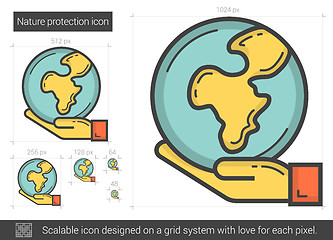 Image showing Nature protection line icon.