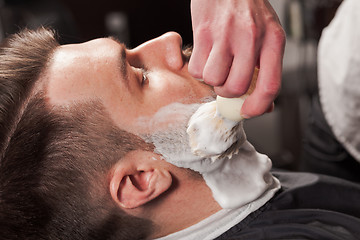 Image showing Hipster client visiting barber shop