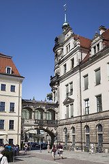 Image showing an archway between two buildings in Dresden Germany