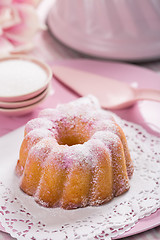 Image showing Sponge pink cake