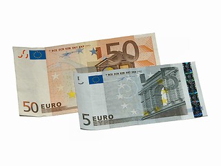 Image showing Fifty and five euros