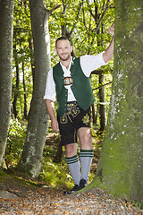 Image showing a man in bavarian traditional cloth