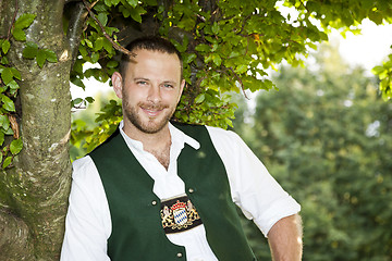 Image showing a man in bavarian traditional cloth