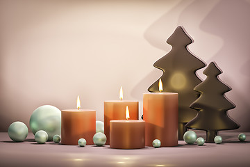 Image showing four candles for christmas time