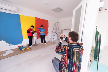 Image showing Photoshooting with kids models