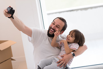 Image showing selfie father and son