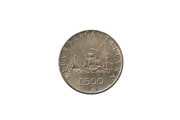Image showing 500 Italian lire coin