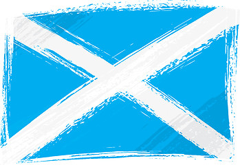 Image showing Grunge Scotland flag