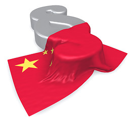 Image showing flag of china and paragraph symbol - 3d illustration