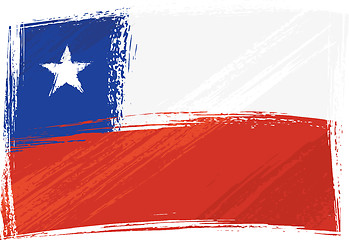 Image showing Grunge Chile flag
