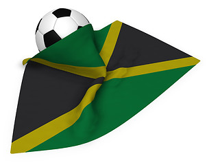 Image showing soccer ball and flag of jamaica - 3d rendering