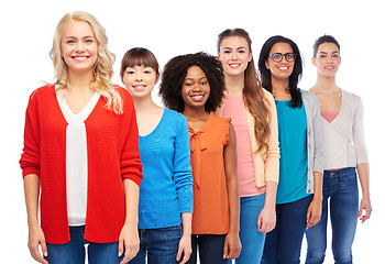 Image showing international group of happy smiling women