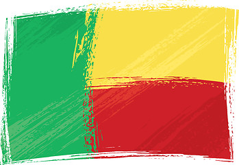 Image showing Grunge Benin flag