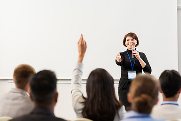 Image showing group of people at business conference or lecture