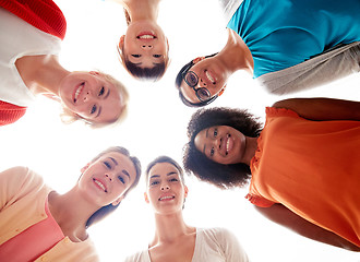 Image showing international group of happy smiling women