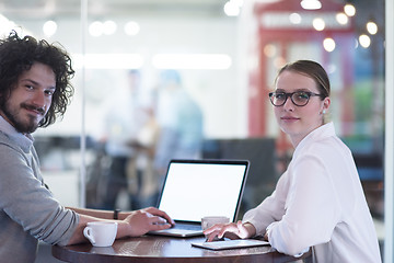 Image showing startup Business team Working With laptop in creative office