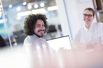 Image showing startup Business team Working With laptop in creative office