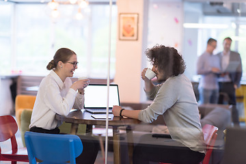 Image showing startup Business team Working With laptop in creative office