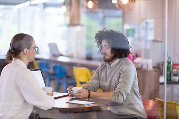 Image showing startup Business team Working With laptop in creative office