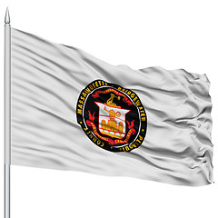 Image showing Bridgewater City Flag on Flagpole, USA