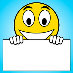 Image showing Smiley Sign Shows Happy Face 3d Illustration