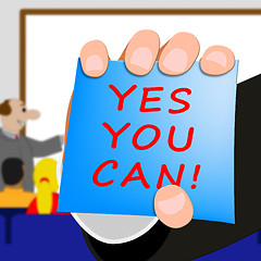 Image showing Yes You Can Means All Right 3d Illustration