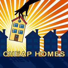 Image showing Cheap Homes Shows Real Estate 3d Illustration