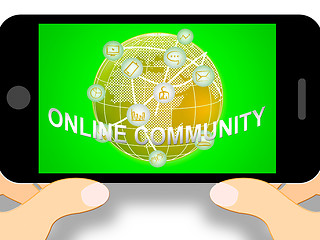 Image showing Online Community Meaning Social Media 3d Illustration