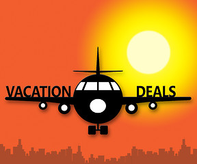 Image showing Vacation Deals Means Bargain Promotional 3d Illustration