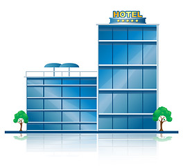 Image showing Hotel Vacation Showing City Accomodation 3d Illustration