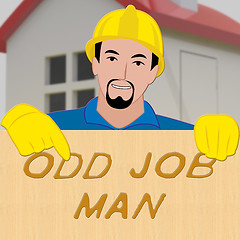 Image showing Odd Job Man Showing House Repair 3d Illustration