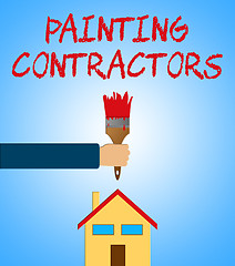 Image showing Painting Contractors Meaning Paint Contract 3d Illustration