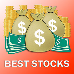 Image showing Best Stocks Meaning Top Shares 3d Illustration