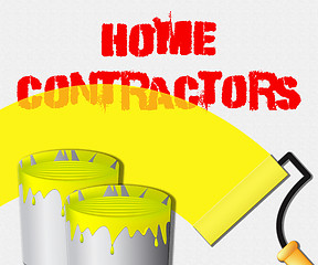 Image showing Home Contractors Displays Construction Companies 3d Illustration