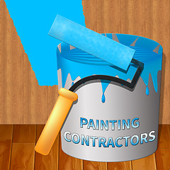 Image showing Painting Contractors Means Paint Contract 3d Illustration