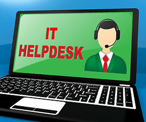 Image showing IT Helpdesk Showing Information Technology 3d Illustration