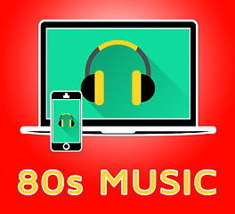 Image showing Eighties Music Shows Acoustic Songs 3d Illustration