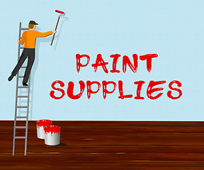 Image showing Paint Supplies Shows Painting Product 3d Illustration