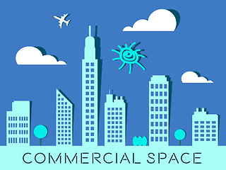 Image showing Commercial Space Represents Real Estate Buildings 3d Illustratio