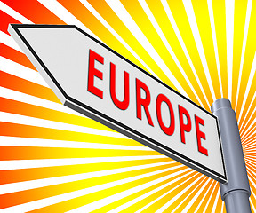 Image showing Europe Sign Meaning Euro Area 3d Illustration