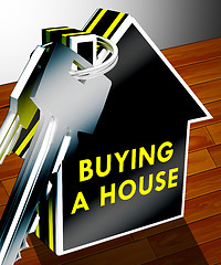 Image showing Buying A House Shows Real Estate 3d Rendering