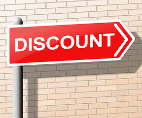 Image showing Discount Sign Shows Sale Promo 3d Illustration