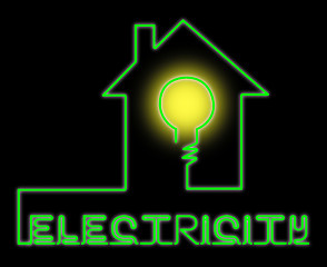 Image showing Electricity Light Bulb Means Power Source And Circuit