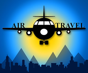 Image showing Air Travel Meaning Plane Message 3d Illustration