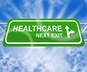 Image showing Healthcare Sign Means Medical Wellbeing 3d Illustration