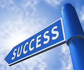 Image showing Success Sign Meaning Progress Victory 3d Illustration