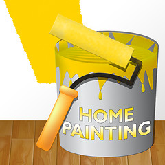 Image showing Home Painting Means House Painter 3d Illustration
