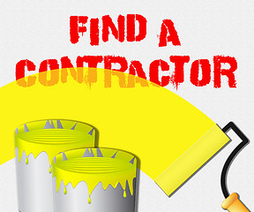 Image showing Find A Contractor Displays Finding Builder 3d Illustration