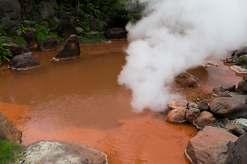 Image showing Blood pond onsen in Beppu city