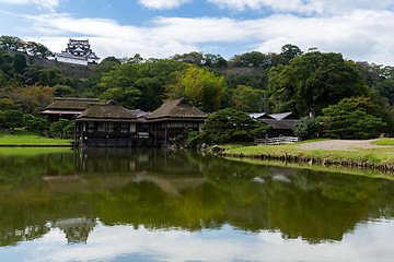 Image showing Hikone Castle and garden